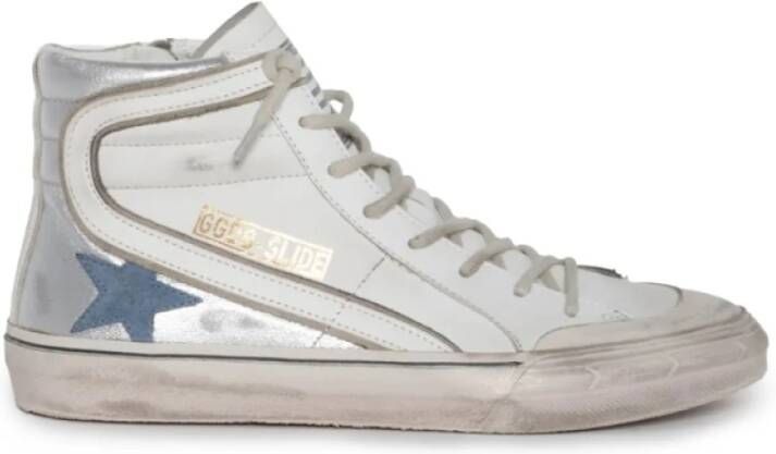 Golden Goose Witte hoge sneakers met ster White Heren