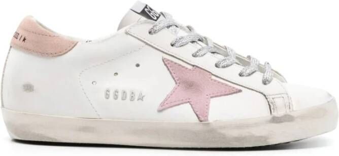 Golden Goose Witte Leren Casual Sneakers White Dames