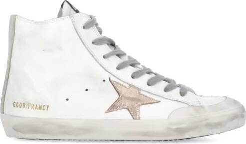 Golden Goose Witte Leren Hoge Sneakers White Dames