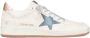 Golden Goose Witte leren sneakers met blauwe suède ster White Dames - Thumbnail 1