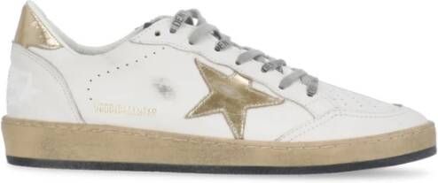 Golden Goose Witte Leren Sneakers met Gouden Ster White Dames