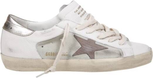 Golden Goose Witte Leren Sneakers met Hagedisprint White Dames