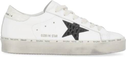 Golden Goose Witte Leren Sneakers met Krokoeffect White Dames