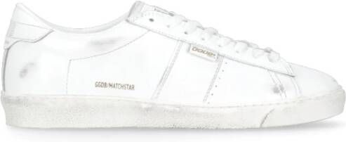 Golden Goose Witte Leren Sneakers met Logo Detail White Heren