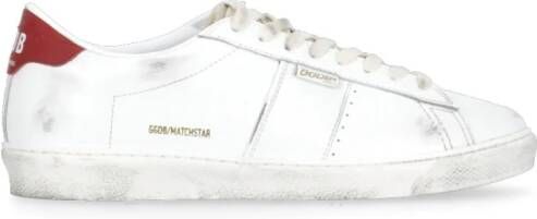 Golden Goose Witte Leren Sneakers met Logodetail White Heren