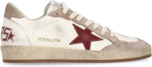 Golden Goose Witte leren sneakers met sterrenlogo Multicolor Dames