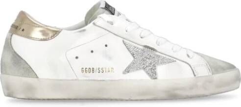 Golden Goose Witte Leren Sneakers met Suède Accenten White Dames