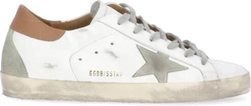 Golden Goose Witte Leren Sneakers met Suède Ster White Dames