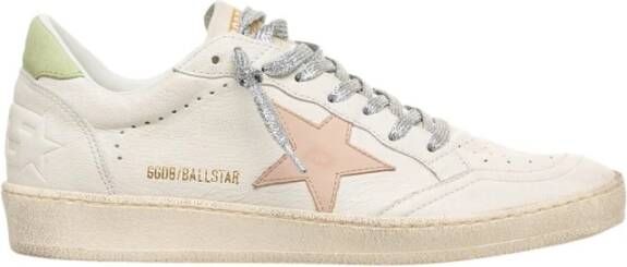 Golden Goose Witte Leren Sneakers met Unieke Details White Dames