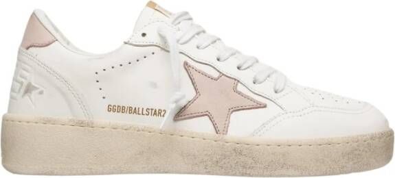 Golden Goose Witte Leren Sneakers met Unieke Details White Dames