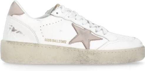 Golden Goose Witte Leren Sneakers met Vernietigend Effect White Dames