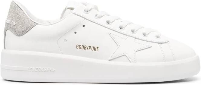 Golden Goose Witte Leren Sneakers Ster Patch White Dames