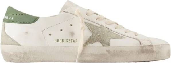 Golden Goose Witte Leren Sneakers Super Star White Heren