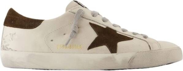 Golden Goose Witte Leren Sneakers Super Star White Heren