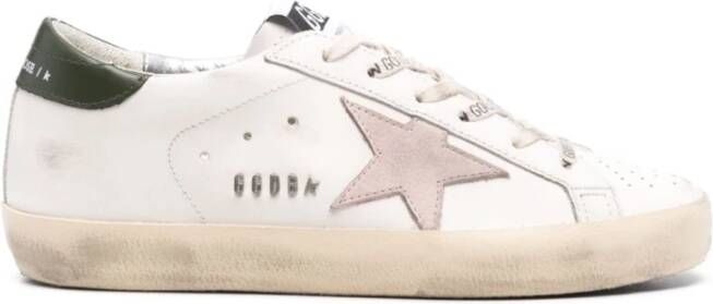 Golden Goose Witte Leren Sneakers White Dames