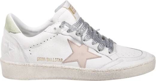 Golden Goose Witte Leren Ster Suède Hak Sneakers White Dames