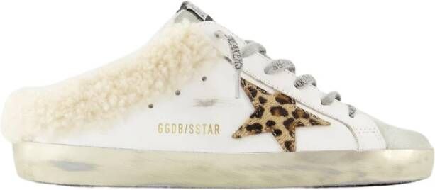 Golden Goose Witte Leren Super Star Sandalen White Dames