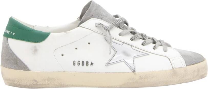 Golden Goose Heren Lichtblauwe Lamsskin Jas met Witte Mouwen Wit Heren