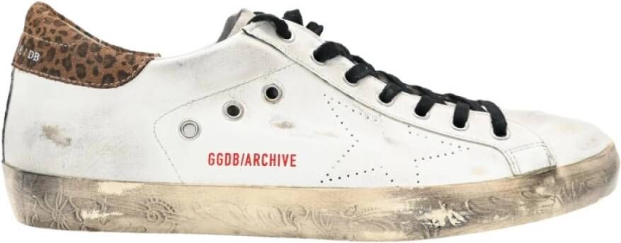 Golden Goose Witte Luipaard Superstar Sneakers White Heren