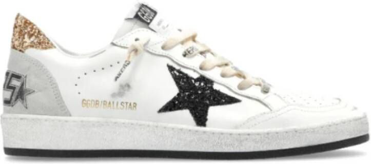 Golden Goose Witte Multicolor Leren Sneakers Ster Glitter White Dames