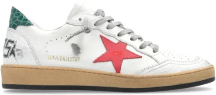 Golden Goose Witte Multicolor Leren Sneakers Ster White Dames