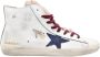 Golden Goose Witte Paarse Ster Shearling Sneakers White Dames - Thumbnail 1