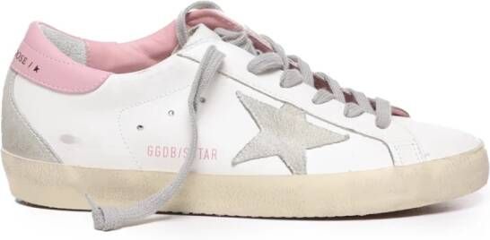 Golden Goose Witte Roze Sneakers met Sterapplicatie White Dames