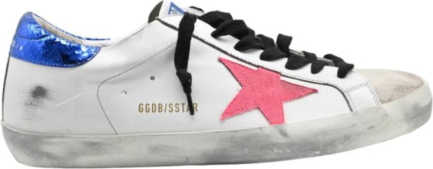 Golden Goose Witte Roze Ster Sneakers White Heren