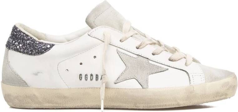 Golden Goose Leren lage sneakers met contrasterende hiel White Dames