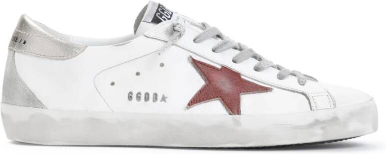 Golden Goose Witte Sneakers Distressed Effect Merkdetails White Heren