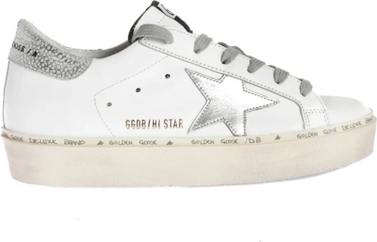 Golden Goose Contrasterende Veterschoenen Hi Star Sneakers White Dames