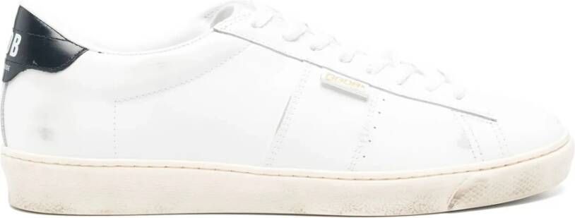 Golden Goose Witte Sneakers met Blauw Leren Patch White Heren