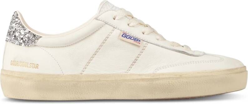 Golden Goose Witte Sneakers met Glitter Hiel White Dames