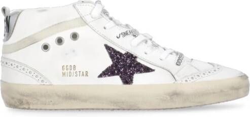 Golden Goose Witte Sneakers met Glitter Ster White Dames