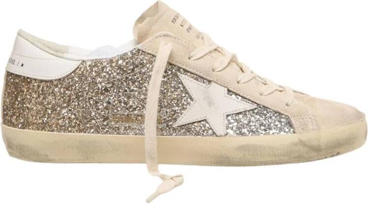 Golden Goose Witte Sneakers met Glitteraccenten Multicolor Dames