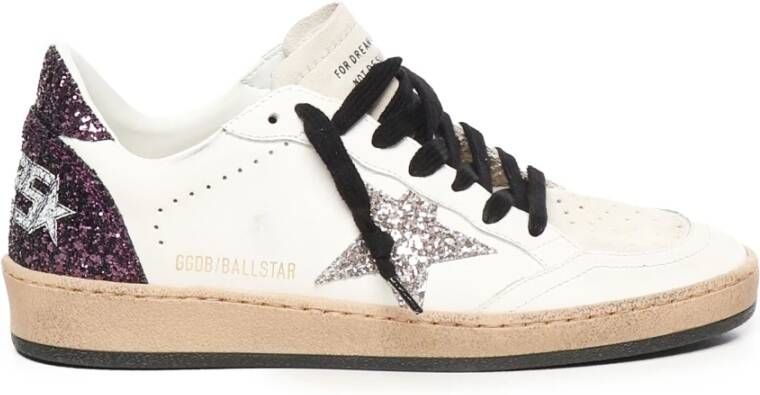 Golden Goose Witte Sneakers met Glitterdetails White Dames