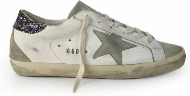 Golden Goose Witte Sneakers met Glitterster White Dames