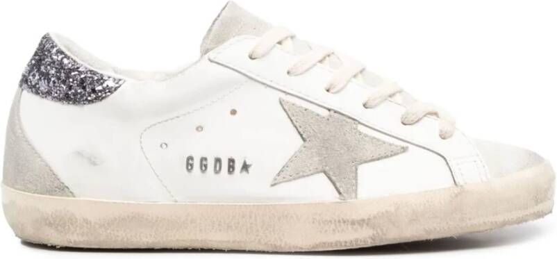 Golden Goose Leren lage sneakers met contrasterende hiel White Dames