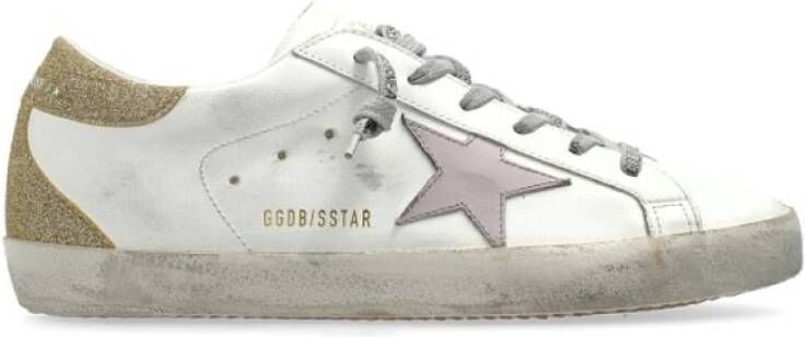 Golden Goose Witte sneakers met roze ster White Heren