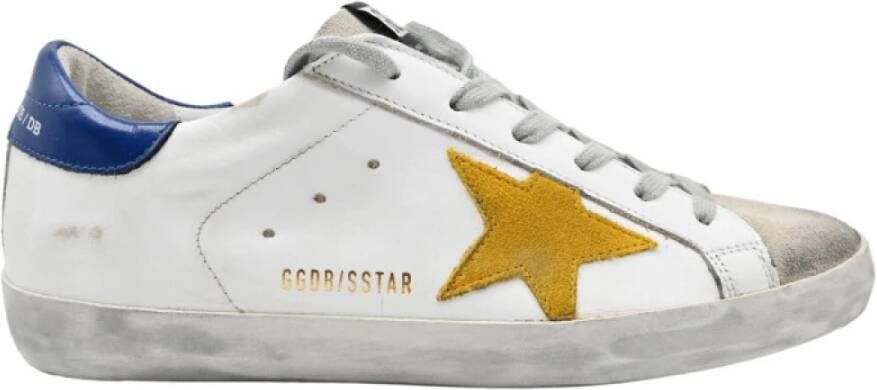 Golden Goose Witte Sneakers met Ster en Blauwe Achterkant Multicolor Dames