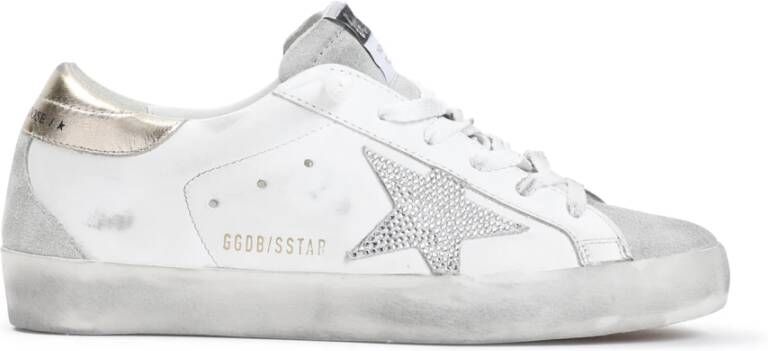 Golden Goose Sneakers met distressed-effect en signature ster White Dames