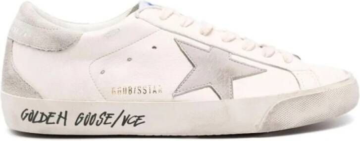 Golden Goose Witte sneakers met zilveren ster White Heren