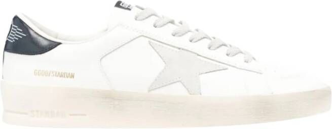 Golden Goose Verbeter je sneaker game met 10220 White Ice Black Stardan Leren Bovenwerk Suède Ster Glanzende Leren Hak Sneakers White Heren