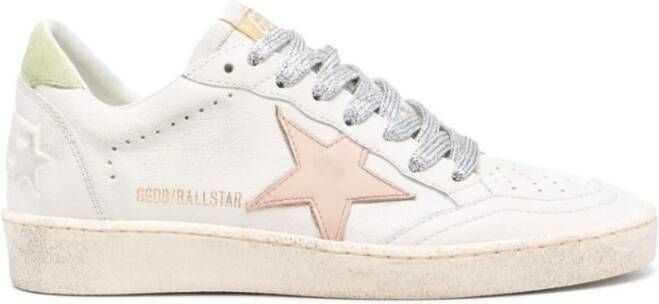 Golden Goose Witte Sneakers van Distressed Leer White Dames