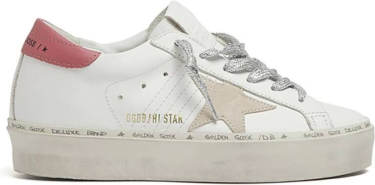 Golden Goose Low-Top Sneakers Hi Star Leather Sneakers in wit