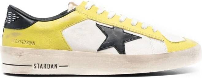 Golden Goose Stardan Toe Citronelle White Black Color-block Sneaker Geel Heren