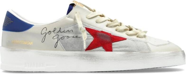 Golden Goose Witte Stardan Leren Sneakers White Heren