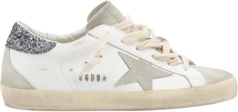 Golden Goose Leren lage sneakers met contrasterende hiel White Dames