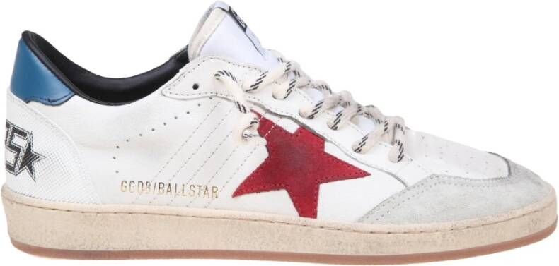 Golden Goose Witte Leren en Suède Ballstar Sneakers White Heren