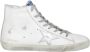 Golden Goose Witte Zilveren Leren Sneakers met Sterren Detail White Heren - Thumbnail 1